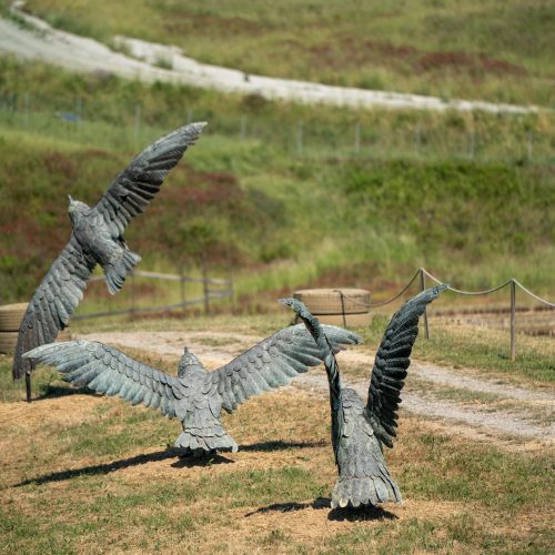 “Gabbiani” (The Seagulls) work by Raffaello Mauro Marcucci at the Waste Disposal and Treatment Plant
